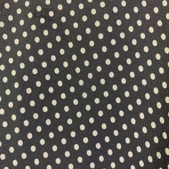 ADRIANNA PAPELL Dress Silk V-Neck Bias Cut Flutter Sleeve Polka Dot Occasion - Picture 8 of 11